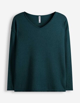Pullover - V-Ausschnitt - Dunkelblau