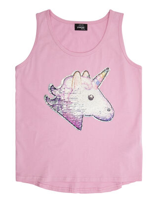 M&auml;dchen Top mit Einhorn-Motiv
