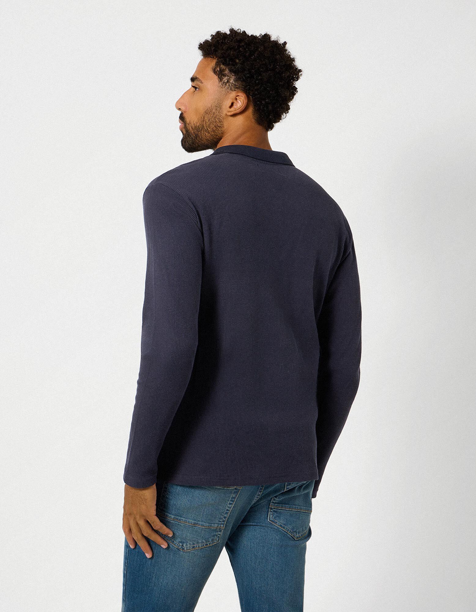 Polo kraag - blauw