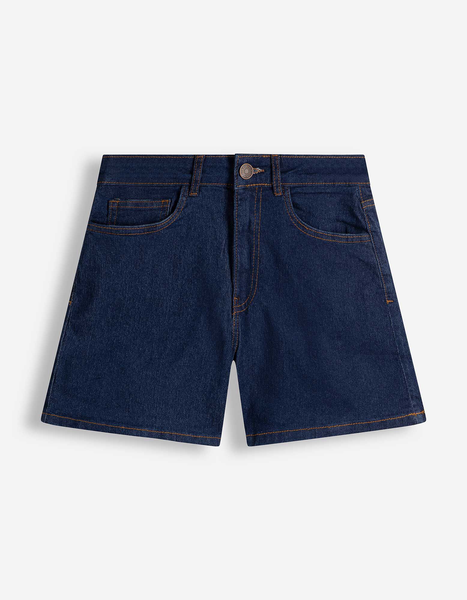 Jeansshorts - Regular Fit - Dunkelblau