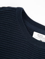 Pulover - Patch de etichetă - Albastru inchis