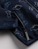 Softshelljacke - Allover-Print - dunkelblau
