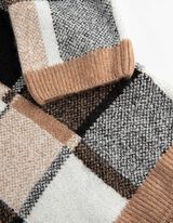 Hosszított kardigán - Gyapjú megjelenés - barna