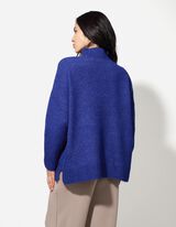 Maglione - Collo a mosca - blu scuro