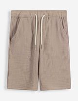 Ensemble chemise et short - Mousseline - beige