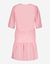 Rochie - Decolteu formă de V - Roz