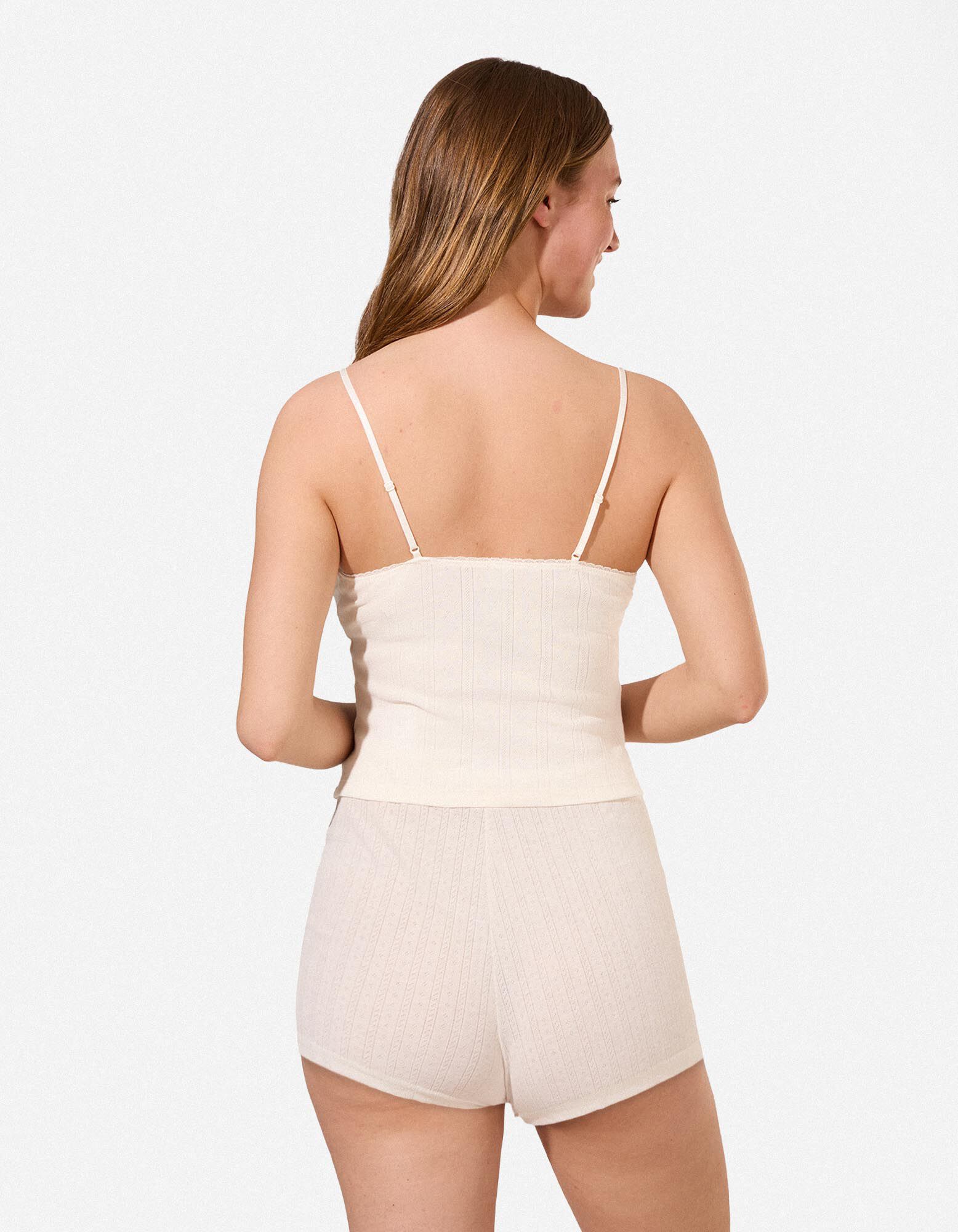 Unterhemd - Pointelle - Off-White