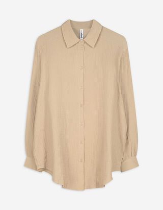 Hemd - einfarbig - hellbraun