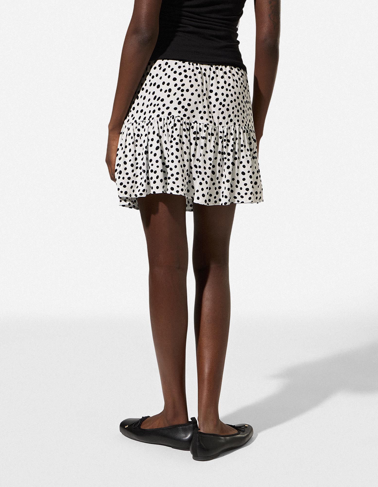 Skort - Elastischer Bund - Beige