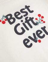 glaustinukė ilgomis rankovėmis - Priekinis spausdinimas - baltas