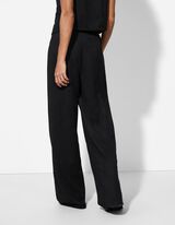 Pantaloni - Wide Fit - Negru