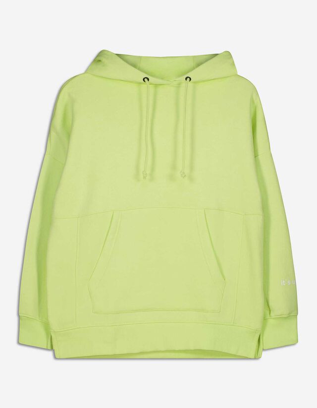 Felpa con cappuccio - Oversized Fit - verde chiaro