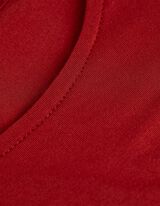 T-Shirt - Knotendetail - dunkelrot