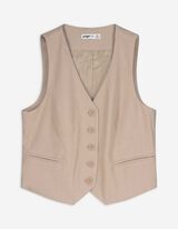 Gilet - Tinta unita - grigio