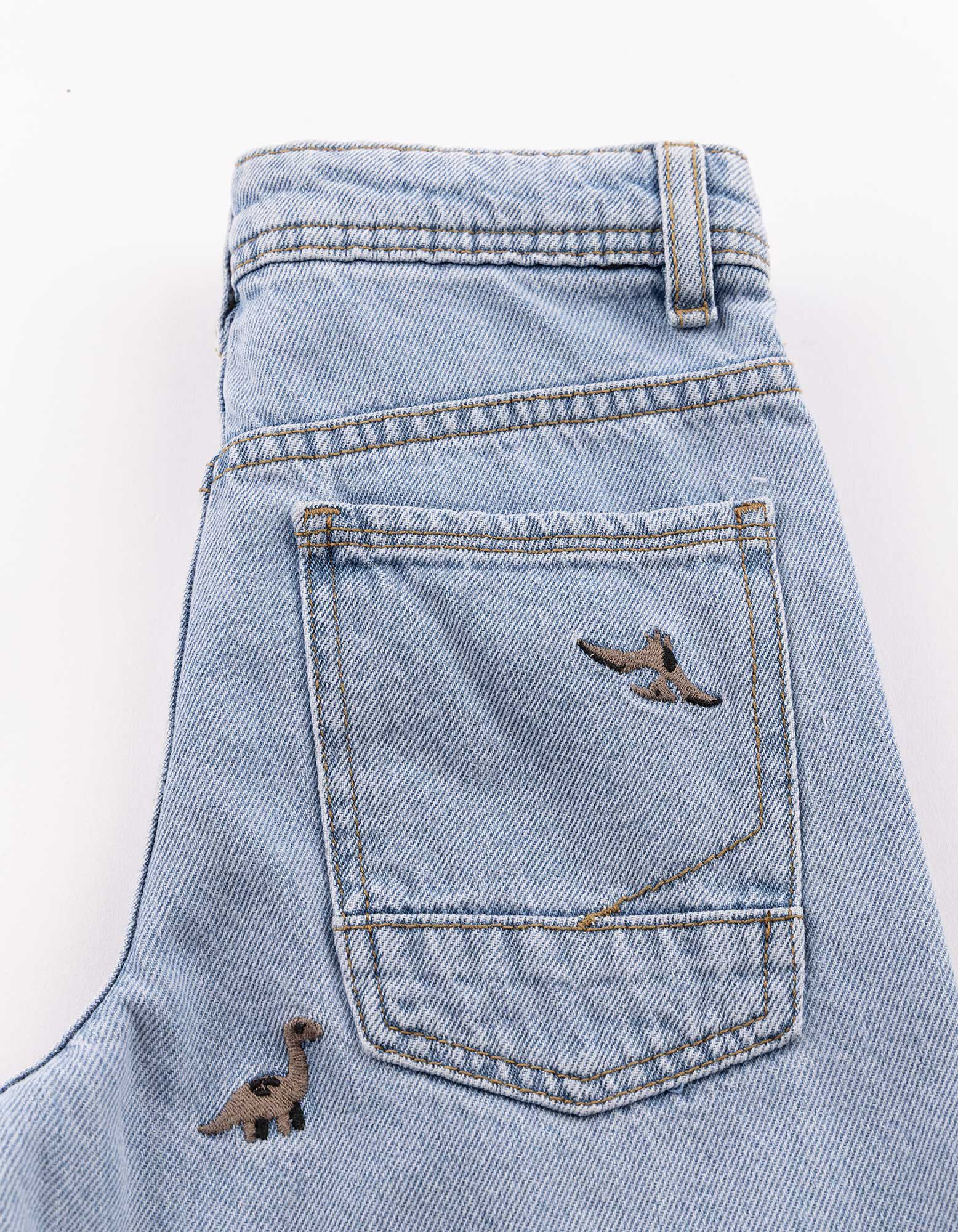 Jeans - Stickerei - Hellblau