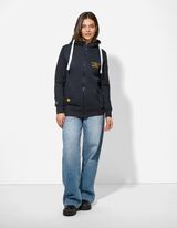 Sweatjacke - Print - schwarz