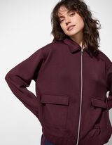 rozpinana bluza - zamek błyskawiczny - ciemny lila