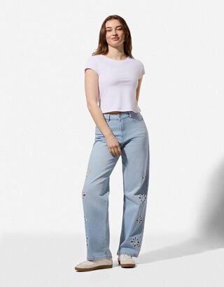 Jeans - Straight Fit - hellblau