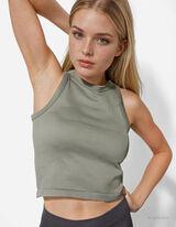 Top odrezanog kroja - Bez &scaron;ava - siva