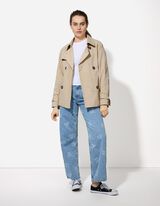 Trenčkot - Zmes bavlny - bezova