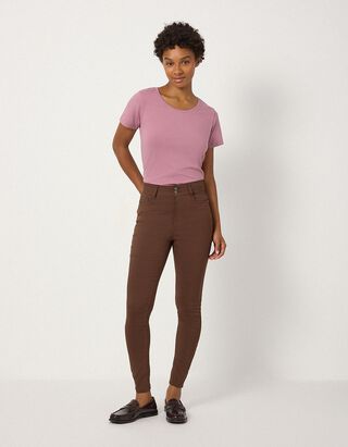 Hose - Skinny Fit - Braun