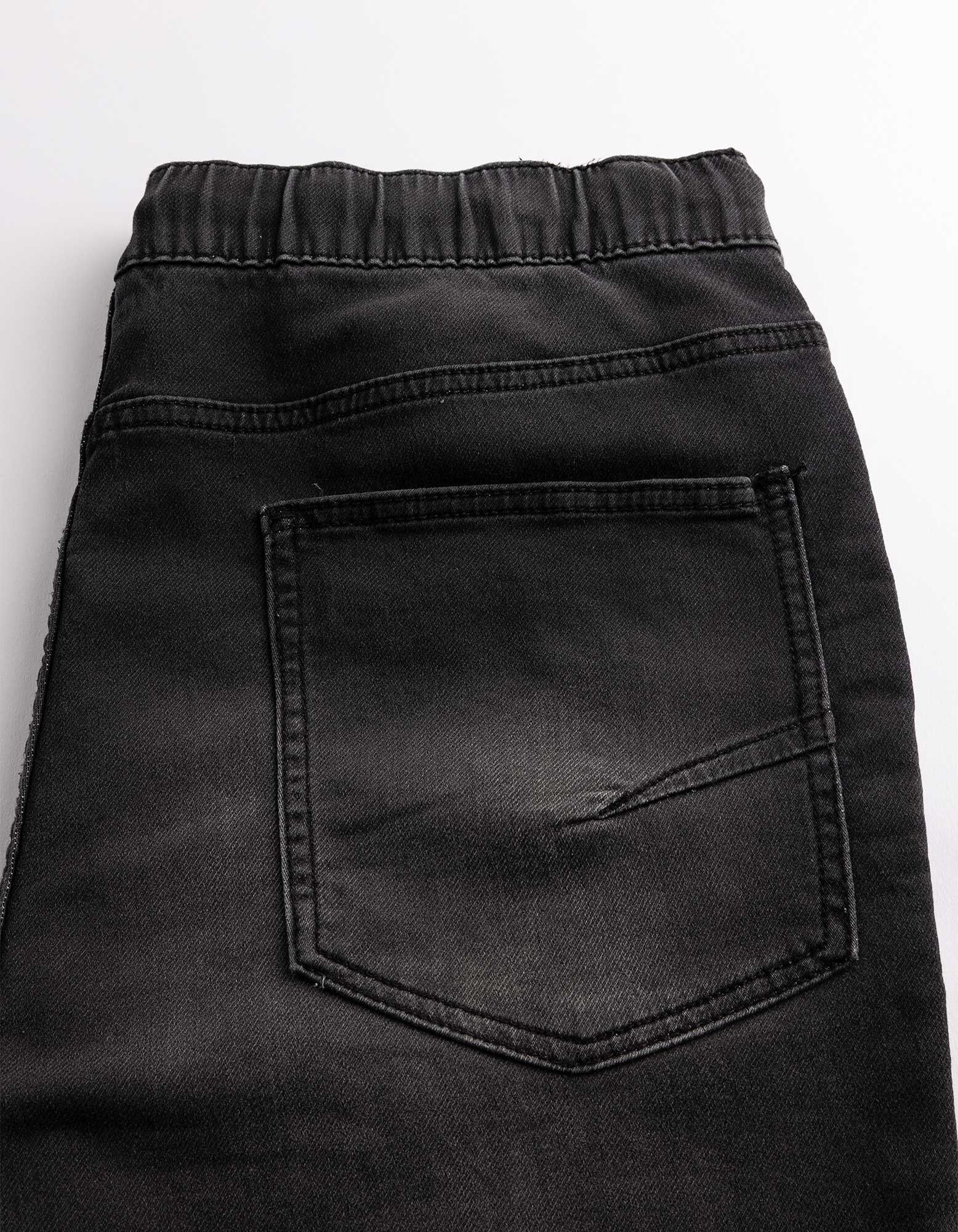 Jeansshorts - Jogger Fit - Grau