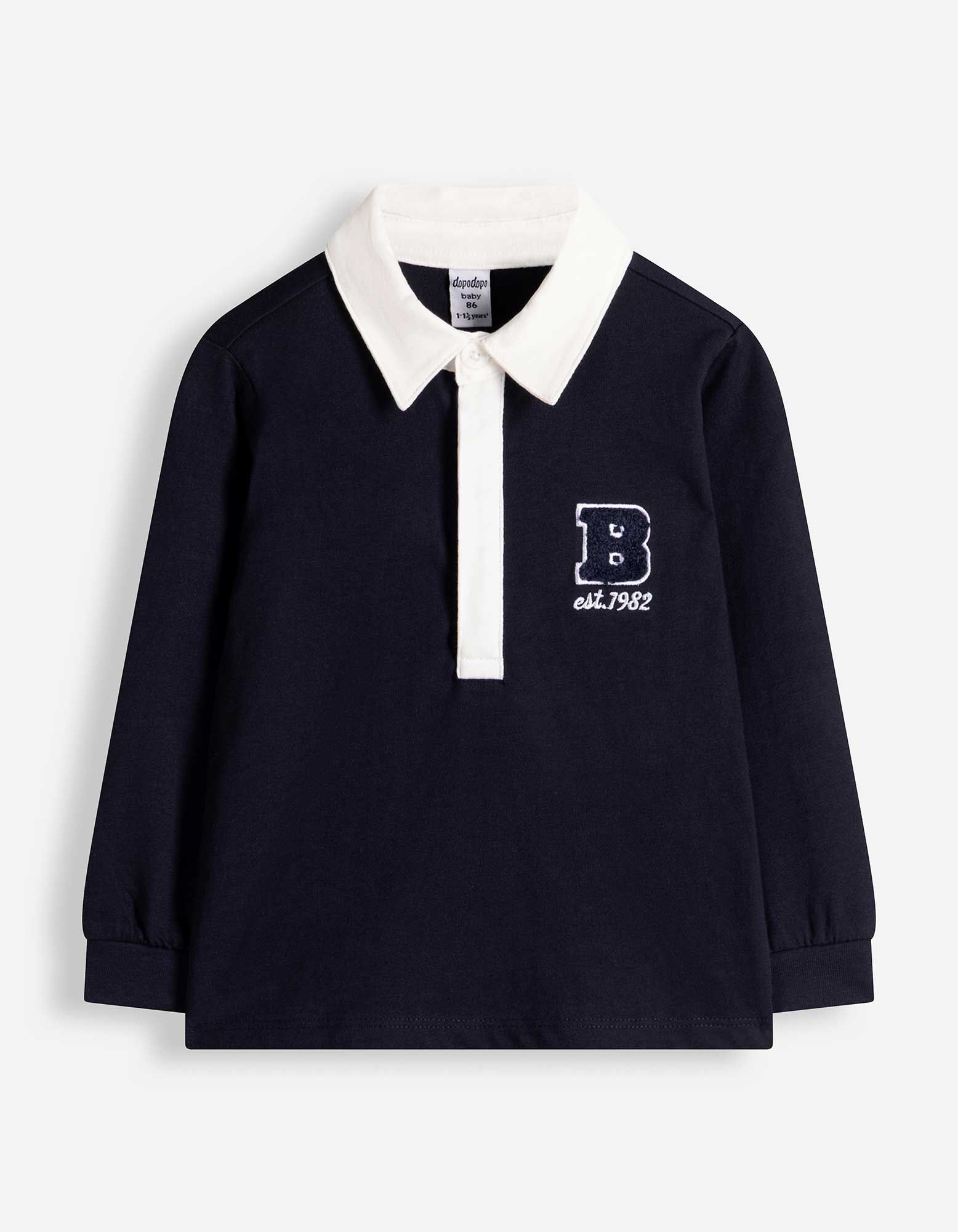 Poloshirt - Applikation - Dunkelblau