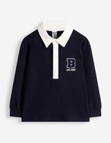 Poloshirt - Applikation - Dunkelblau