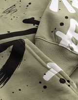Hoodie - Print all-over - Kaki