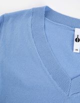 Pletený sveter - Vlnený vzhľad - svetlomodra