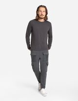 Majica dugih rukava - Melirano - tamno-siva