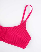 Bikinový vrchný diel - Štruktúrovaný materiál - pink