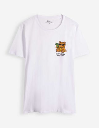 T-Shirt - Print - Wei&szlig;