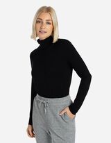 Marškinėliai ilgomis rankovėmis - LENZING™ ECOVERO™ - juodas