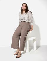 Hose - einfarbig - beige