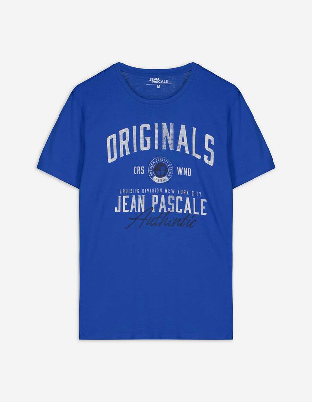 T-shirt - Stampa frontale - blu