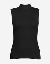 Top - Collo dolcevita - nero