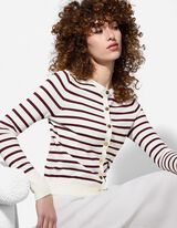 Cardigan - Knopfleiste - dunkelrot