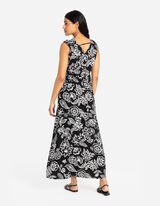 Robe maxi longueur - Encolure au dos - Noir