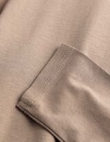 Langarmshirt - Baumwolle - Taupe