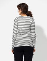 Hosszú ujjú felső - Bordázott - feher