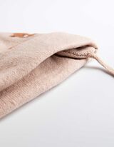 Berretto con pon-pon - Stampa allover - beige