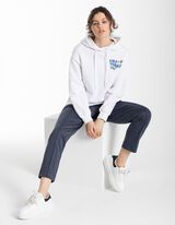 Felpa con cappuccio - Oversized Fit - bianco