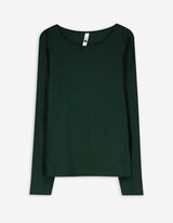 Shirt - Rippenstruktur - grün