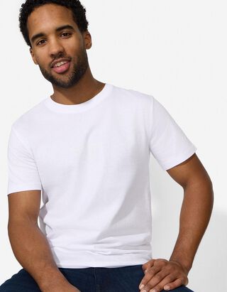 T-Shirt - einfarbig - wei&szlig;