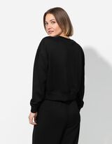 Melegítőfelső - Modál tartalom - fekete