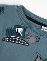 Felpa - Stampa allover - blu