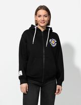 Propínací mikina - Zadní potisk - cerná