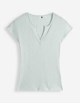 Strickshirt - Viskose-Mix - gr&uuml;n