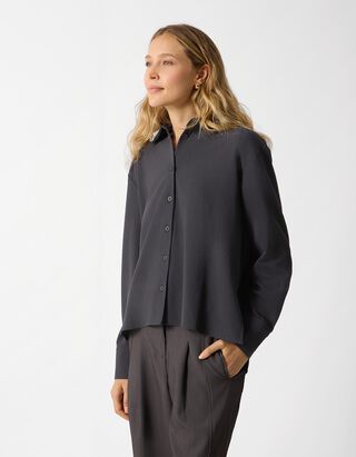 Hemdbluse - Shacket - Schwarz